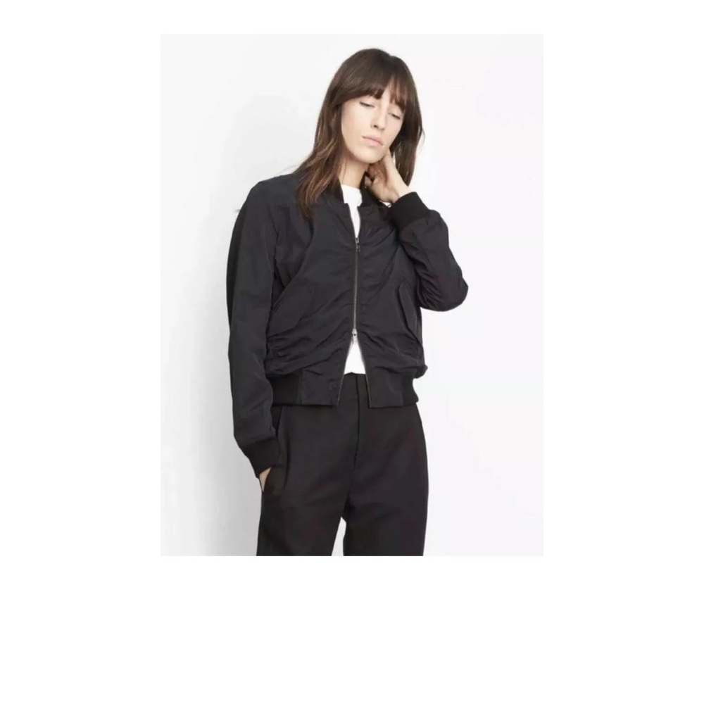 Vince Crop Bomber Jacket black size Small $495